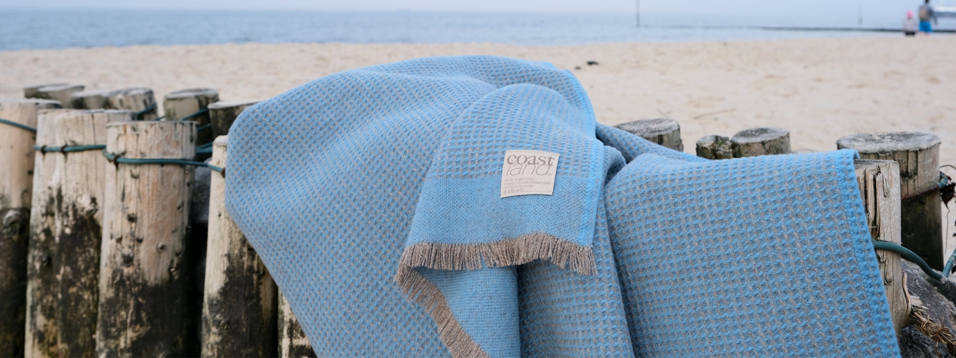 Wolldecke BasegreyGrid am Strand - Coastland
